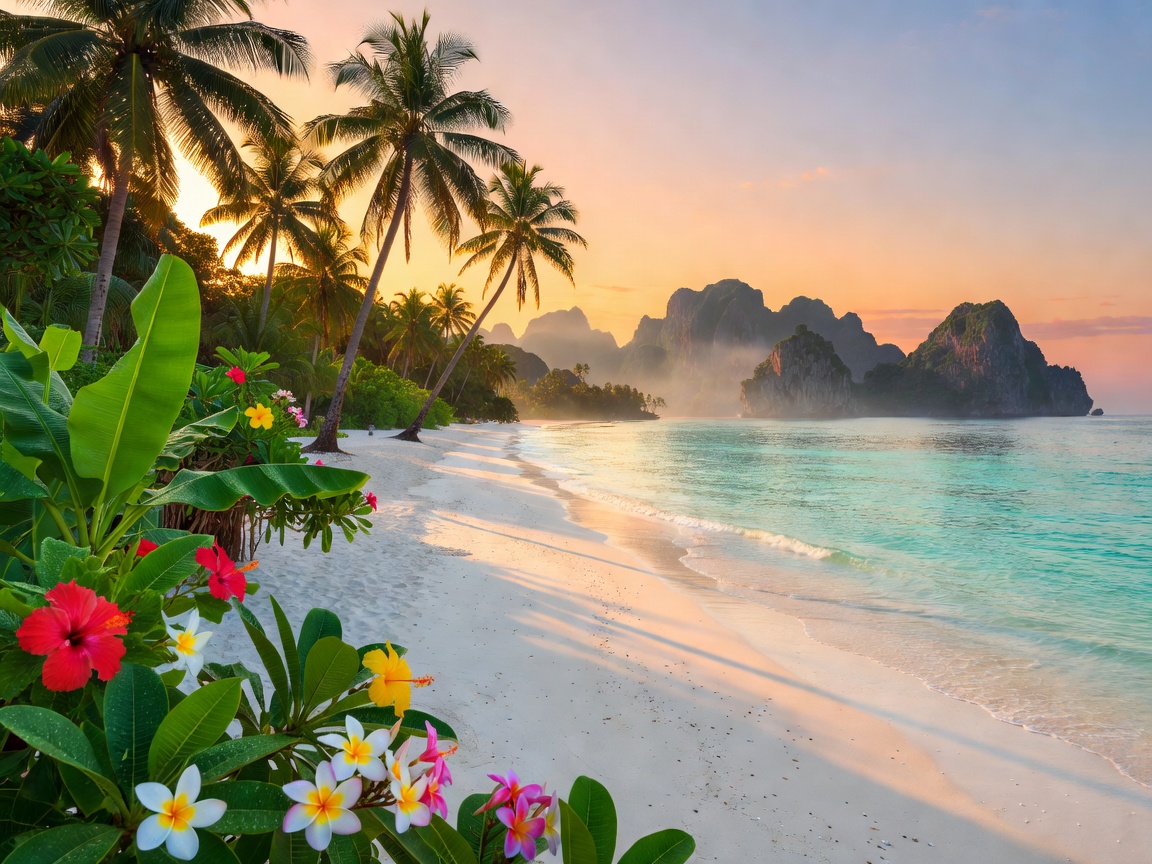 Exotic tropical beach next stop destination in Southeast Asia