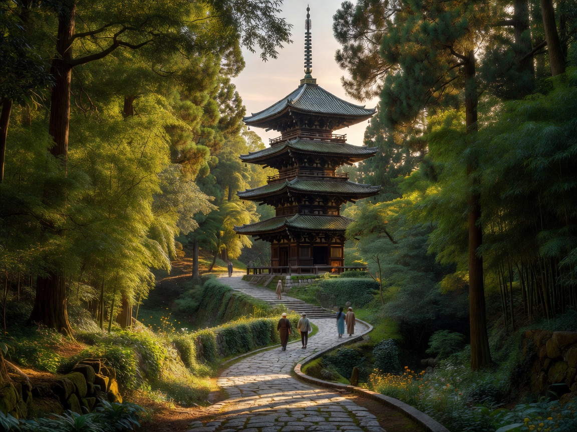 Kyoto traditional pagoda route in Japan